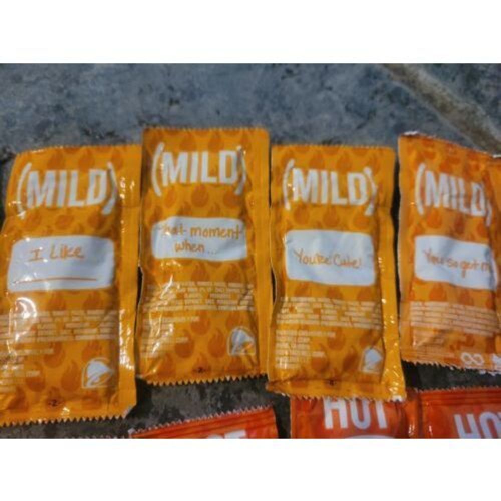 Taco Bell Sauce Packets 55 Packs Marry Me & Assorted saying Mild Hot Fire Diablo - Picture 9 of 12
